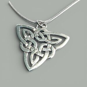 Genuine Silver Necklace in. Celtic Design